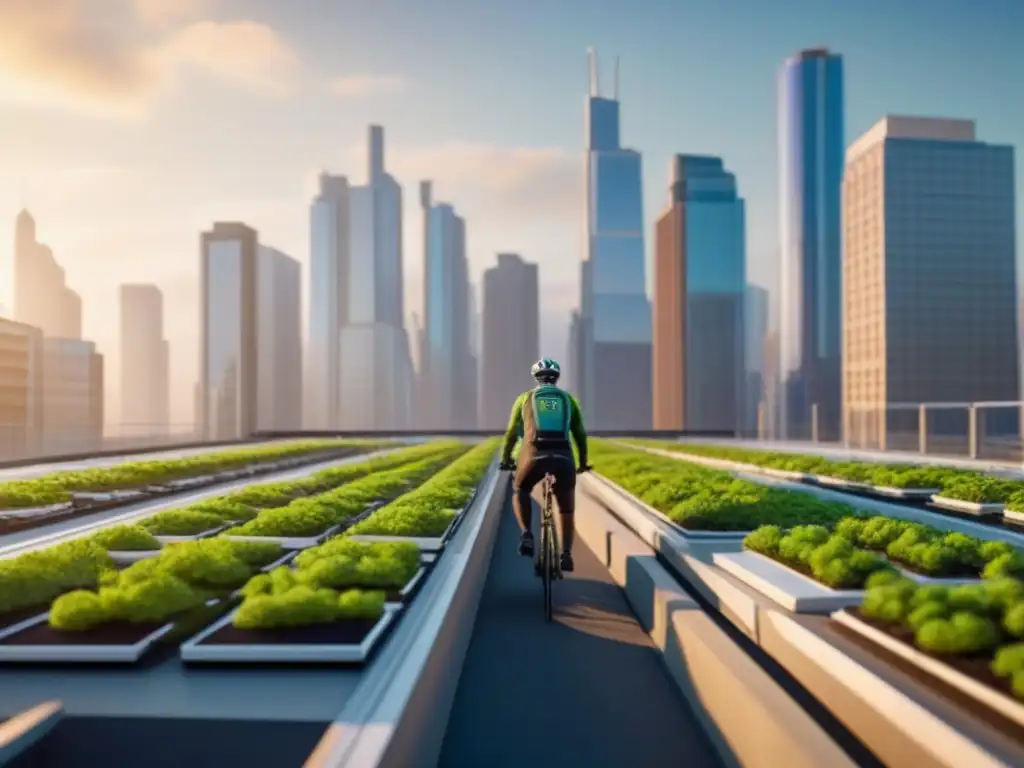 Inversión sostenible en bienes raíces: la ciudad del futuro Inversiones sostenibles en mercado inmobiliario: Imagen detallada en 8k de desarrollo urbano sostenible con arquitectura moderna y prácticas ecoamigables