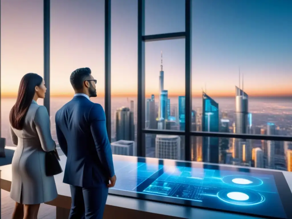 Inversores inmobiliarios analizan política monetaria expansiva en ciudad futurista