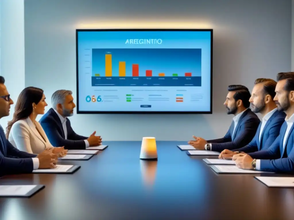 Inversores internacionales analizan mercado inmobiliario en Buenos Aires Inversores internacionales analizan inversiones propiedades Argentina extranjero en moderna oficina de Buenos Aires