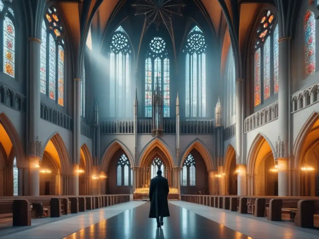 Catedral gótica futurista: fusión de tradición y modernidad Un majestuoso contraste entre lo antiguo y lo moderno en la arquitectura gótica del mercado inmobiliario