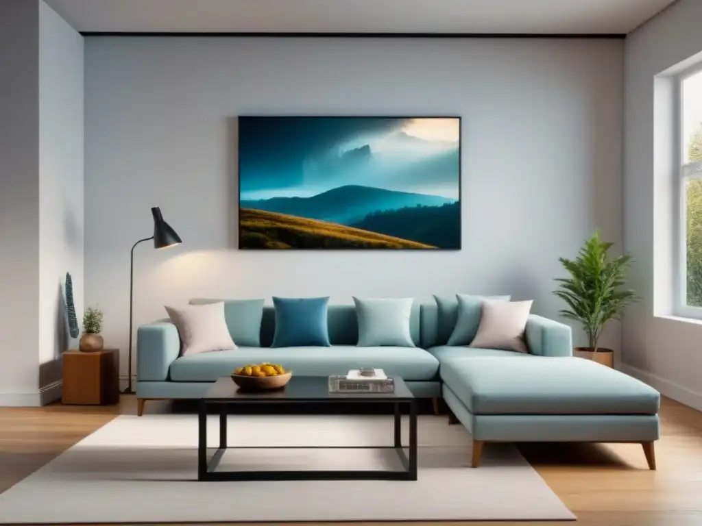 Sala de estar minimalista: diseño funcional y moderno Minimalismo funcional redefiniendo espacios en un salón moderno con líneas limpias, colores neutros y muebles multifuncionales