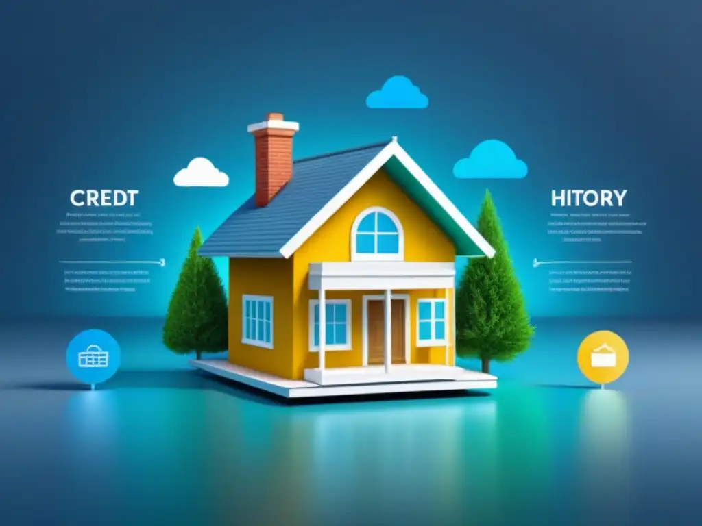 Infografía detallada: impacto de historial crediticio en seguro de hogar Infografía moderna detallada sobre la importancia del historial crediticio en seguro de vivienda