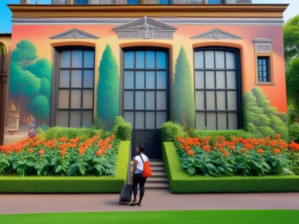 Murales comunitarios: restauración histórica con diversidad y colaboración Mural vibrante de comunidad conservando patrimonio local mediante métodos participativos