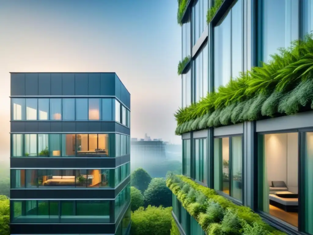 Edificio futurista sostenible: diseño LEED y BREEAM en 8k Una obra maestra arquitectónica sostenible, fusionando elementos LEED y BREEAM