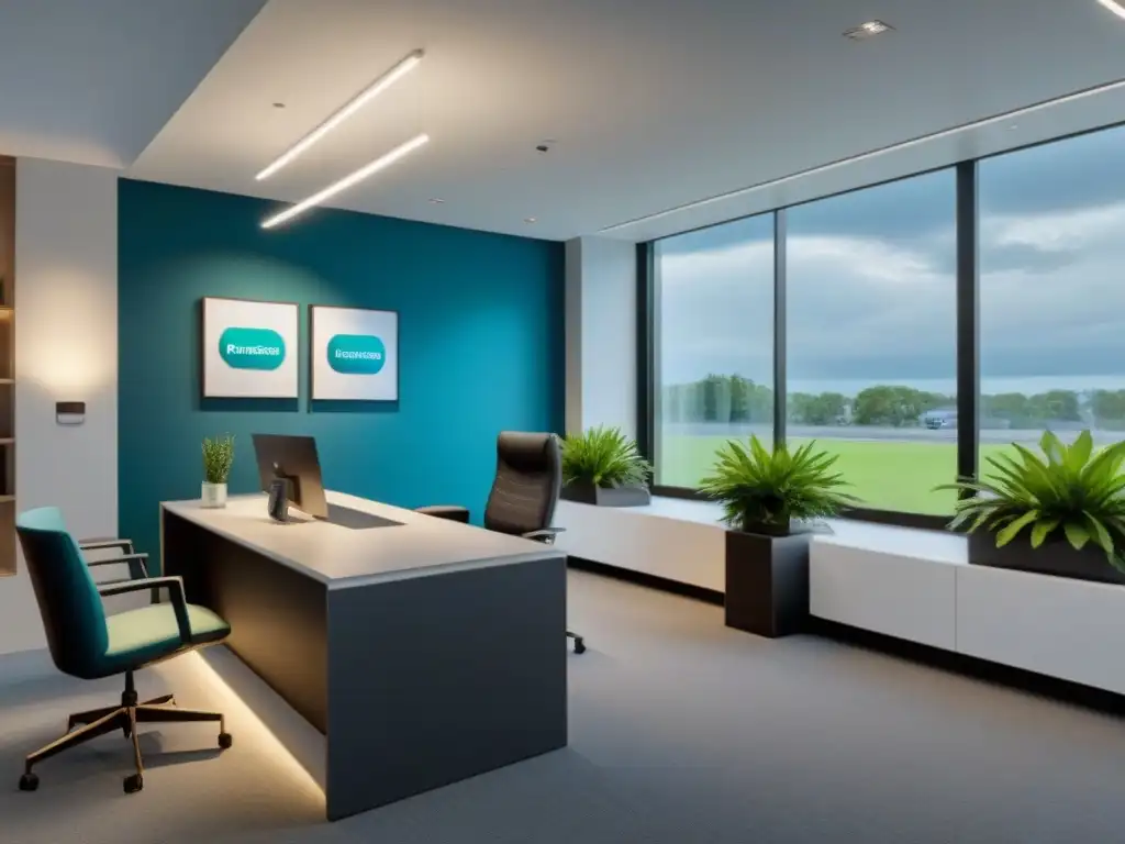 Oficina de Seguros Moderna y Profesional Oficina de agencia de seguros para propietarios de vivienda de diseño moderno, elegante y profesional