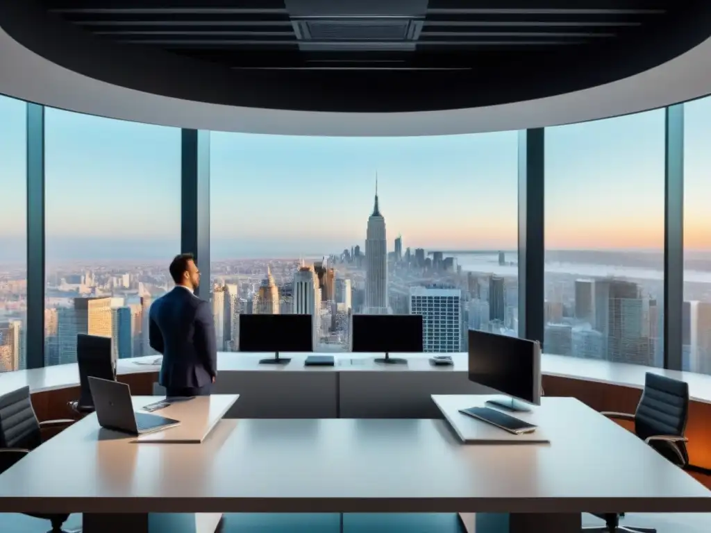 Innovación en oficina de inversión inmobiliaria con herramientas de valoración en tiempo real Oficina inmobiliaria moderna con herramientas valoración tiempo real en ciudad