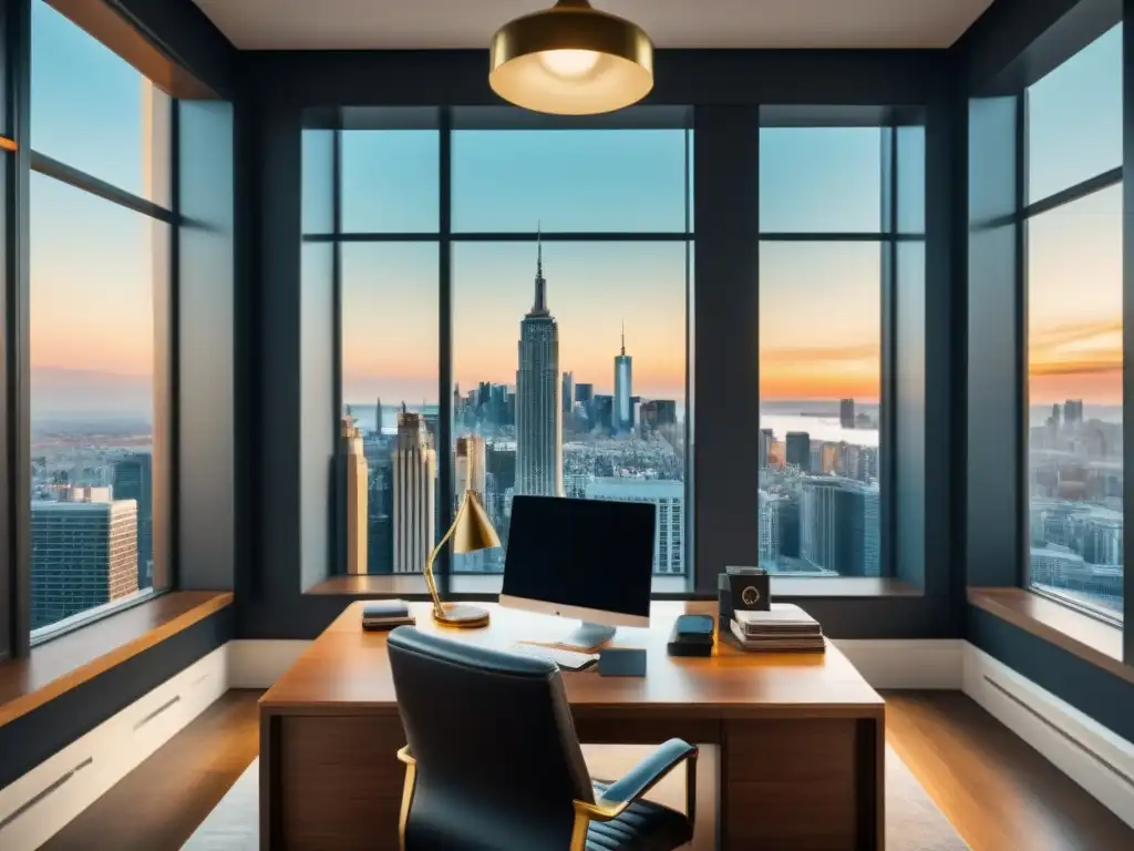 Oficina de lujo: fusión de pasado y presente en el sector inmobiliario Oficina moderna con elementos antiguos y contemporáneos, reflejando estrategias de inversión avanzadas inmobiliarias