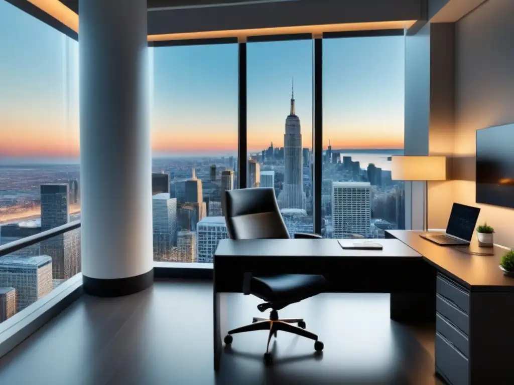 Oficina moderna para gestión inmobiliaria: eficiencia y estilo Oficina moderna para profesionales de gestión inmobiliaria con los mejores software de propiedades