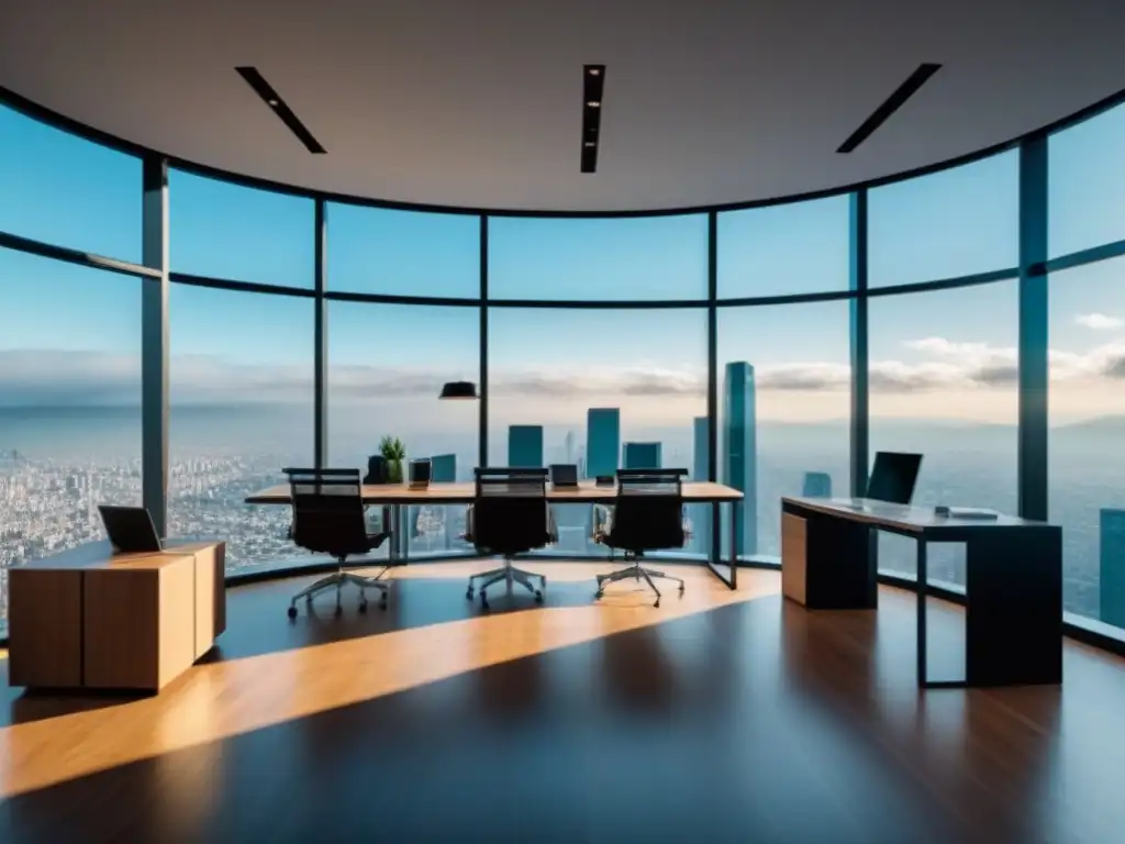 Oficina moderna en CDMX con vista panorámica y datos de inversión Oficina moderna en CDMX con vista panorámica