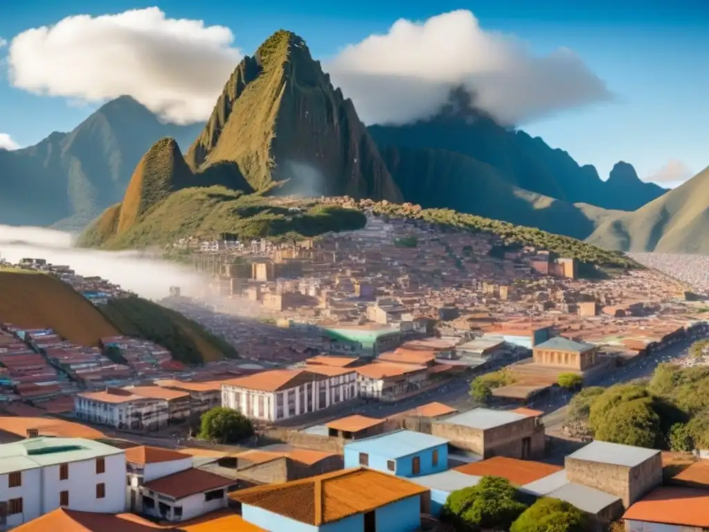 Inversión inmobiliaria estratégica en Bolivia: escena urbana vibrante Oportunidades en el mercado inmobiliario de Bolivia: profesionales negociando en la vibrante ciudad boliviana