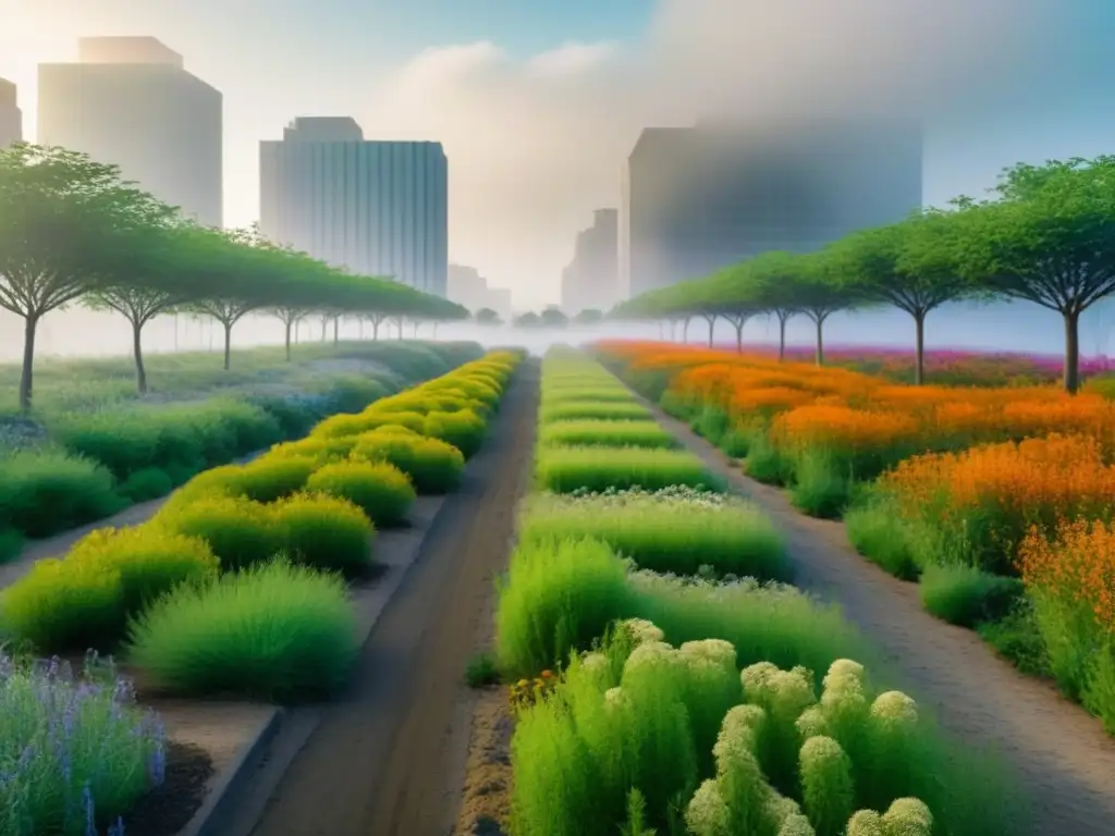 Transformación urbana: degrado a oasis verde en 8k Transformación sorprendente de paisaje urbano degradado a espacio verde exuberante mediante restauración ecológica
