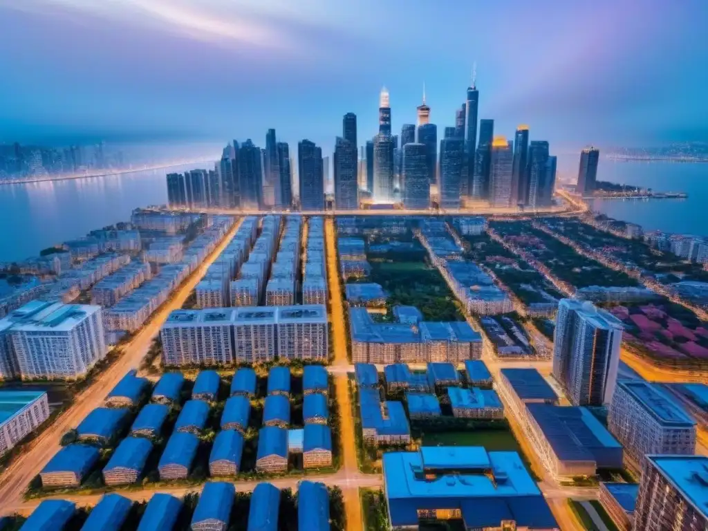 Panorámica urbana: diversidad inmobiliaria Un paisaje urbano diverso con los mejores tipos de propiedades inmobiliarias