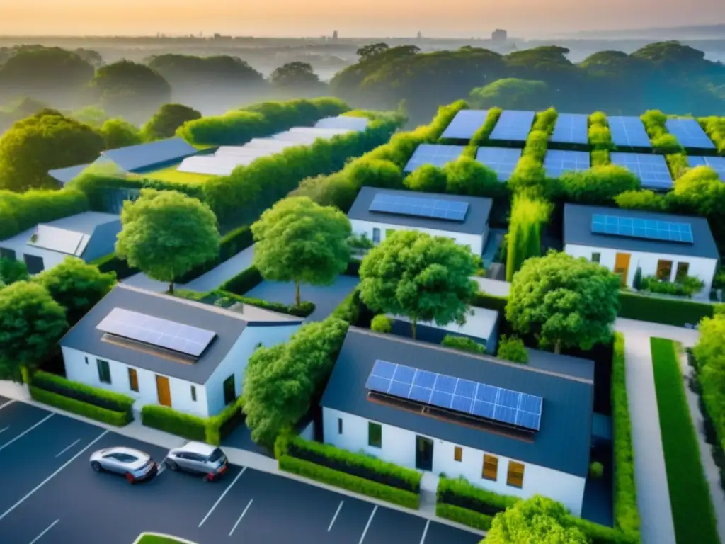 Metrópolis ecoamigable: certificaciones verdes en armonía urbana Un paisaje urbano sostenible con certificaciones verdes en inversión inmobiliaria, armonizando naturaleza y tecnología