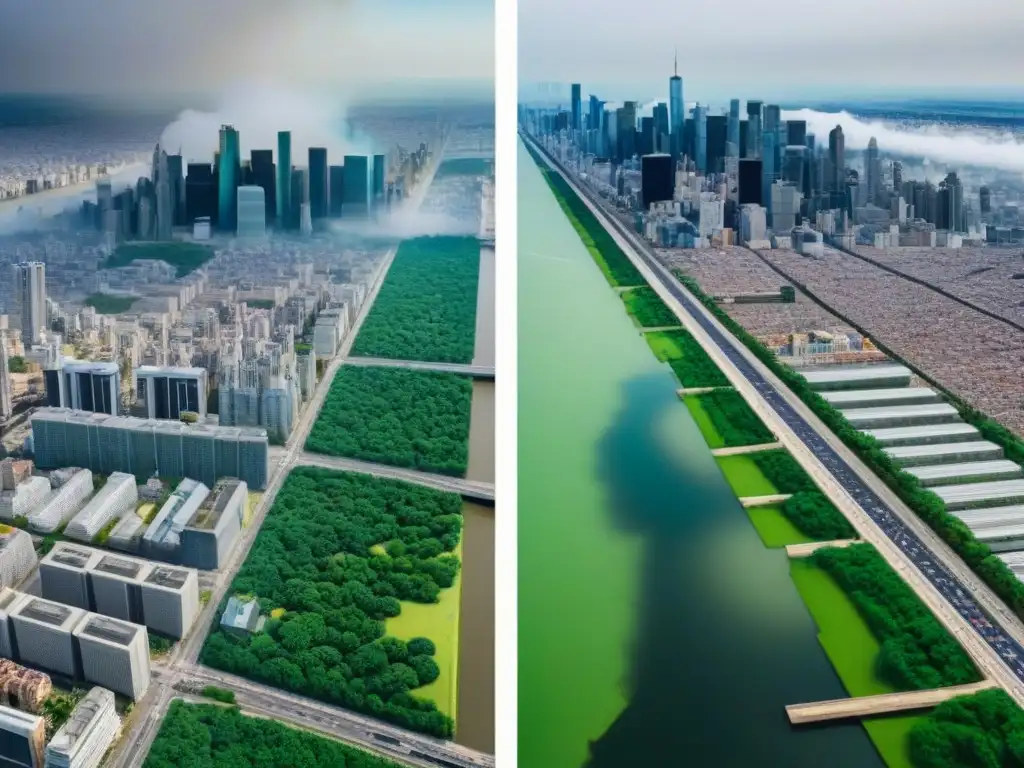 Transformación urbana: antes y después de la regeneración Transformación de paisajes urbanos: de caos a oasis