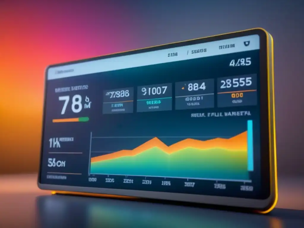 Tablero futurista de visualización de datos para análisis predictivo del mercado de alquileres Panel de visualización de datos futurista con gráficos detallados sobre análisis predictivo mercado alquileres