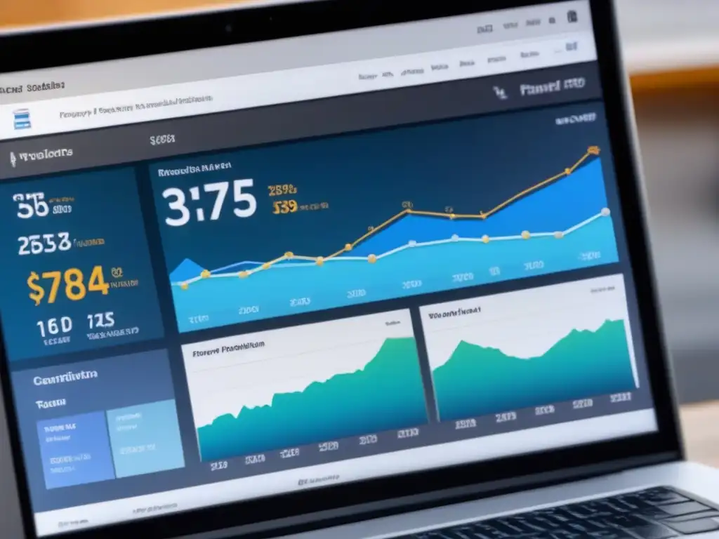 Tablero analítico inmobiliario: valuations y ROI en tiempo real Panel moderno y detallado de herramientas valoración propiedades tiempo real en pantalla de alta resolución