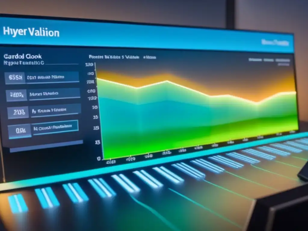 Tablero virtual futurista de datos inmobiliarios en 8k Panel virtual futurista con gráficos interactivos de datos inmobiliarios