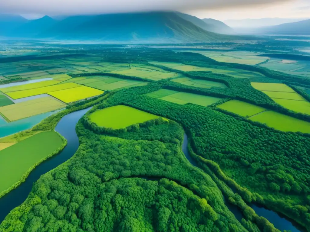 Inversiones en Tierras: Diversidad y Oportunidades Panorámica de paisaje diverso para inversión en terrenos mercado inmobiliario