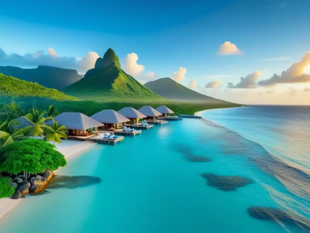 Resort de lujo frente al mar en el Caribe Un paraíso de lujo en el Caribe: arquitectura moderna, piscinas infinity, jardines tropicales y aguas cristalinas