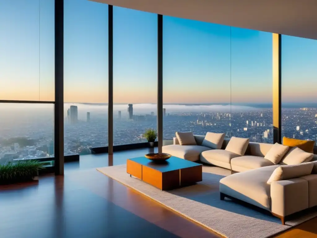 Penthouse de lujo en CDMX con vistas urbanas y diseño contemporáneo Un penthouse moderno de lujo en México, con diseño contemporáneo y tecnología avanzada
