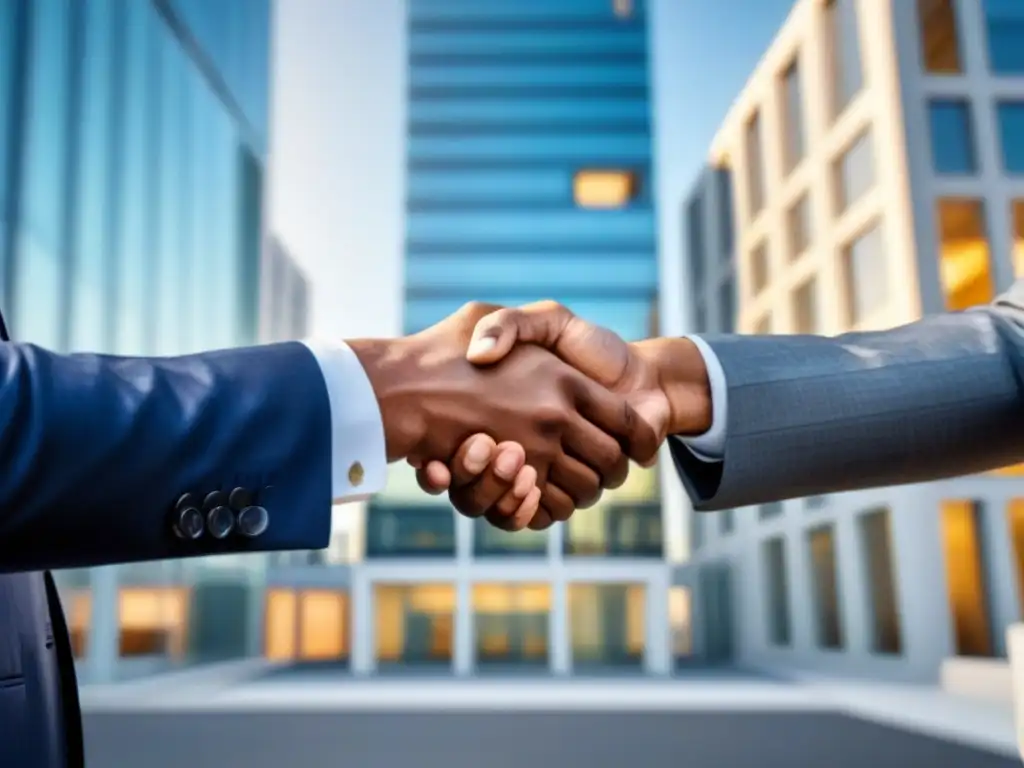 Transacción exitosa con agente inmobiliario de confianza Profesional agente inmobiliario guiando a pareja en exitosa transacción, leyendas inmobiliarias protección compra venta
