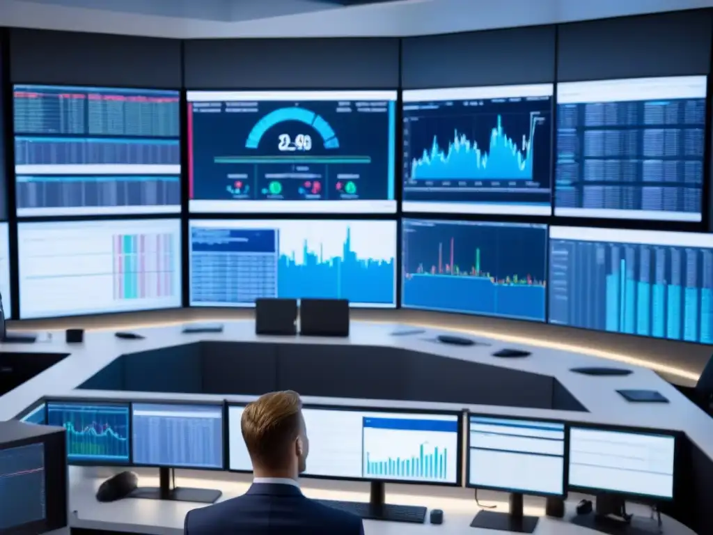 Análisis de Valores Hipotecarios en Oficina Financiera Moderna Profesionales analizan bonos respaldados por hipotecas en sala financiera moderna
