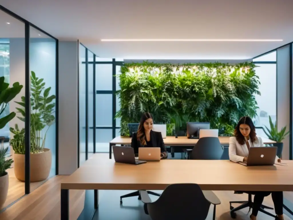 Innovador coworking: colaboración y diversidad en un espacio inspirador Profesionales colaboran en coworking, reflejando el impacto del coworking en economía, en un espacio moderno y vibrante