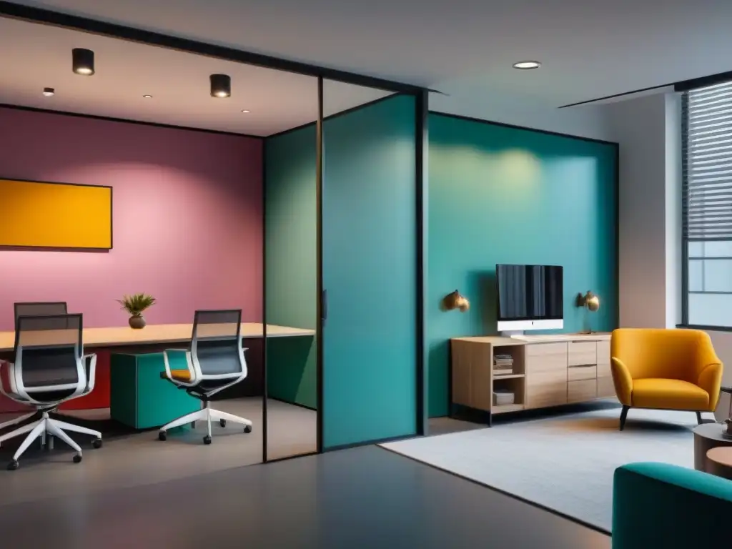 Espacio comercial moderno y versátil: coworking y networking Profesionales en un espacio comercial multifuncional, destacando ventajas