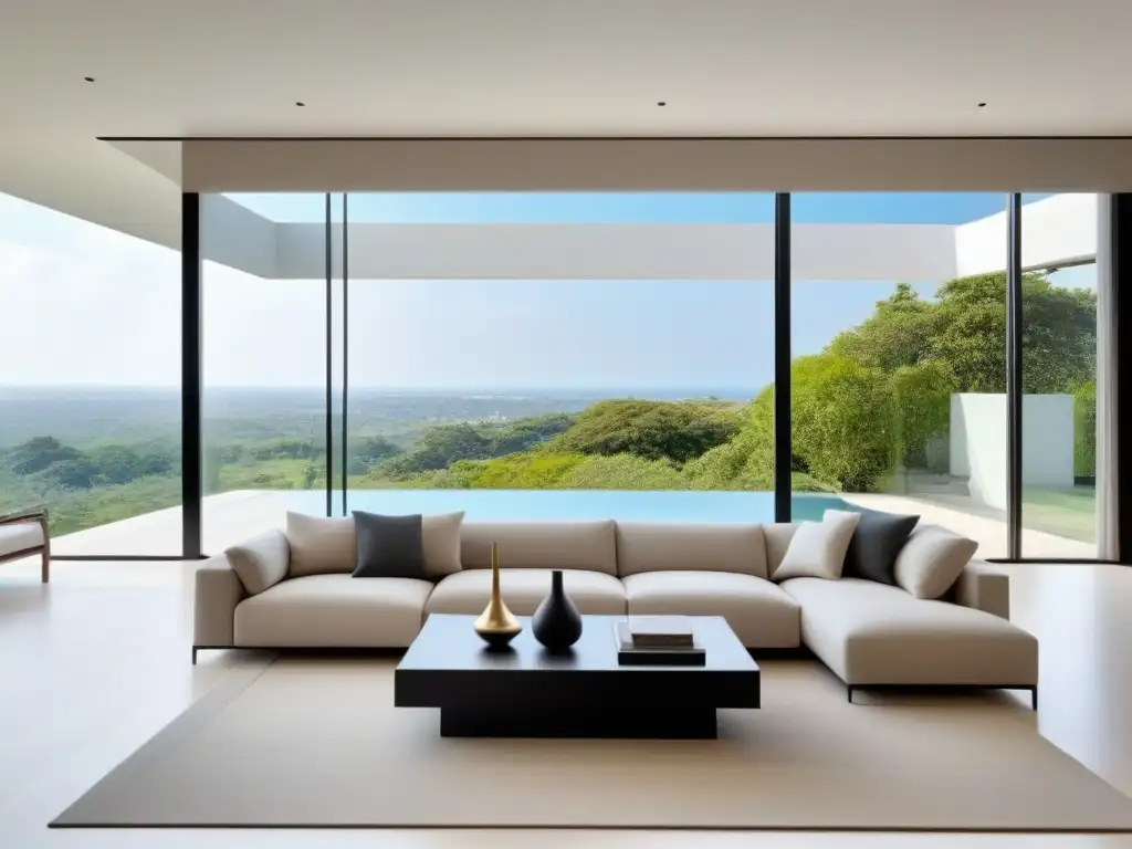 Propiedad de lujo con diseño moderno y vistas panorámicas Propiedad inmobiliaria de lujo con diseño contemporáneo y vista panorámica a paisaje verde