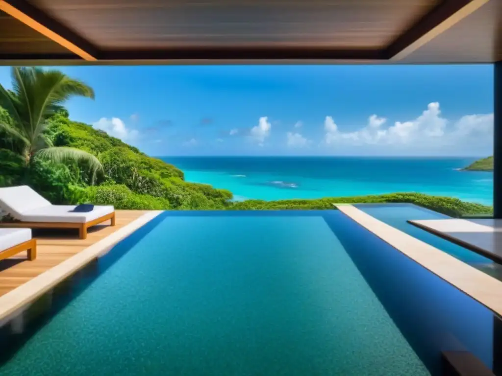 Villa de lujo en la playa con diseño moderno y vistas al mar Adquirir propiedades de alta gama: lujosa villa moderna en la playa con diseño arquitectónico elegante y vistas panorámicas al mar