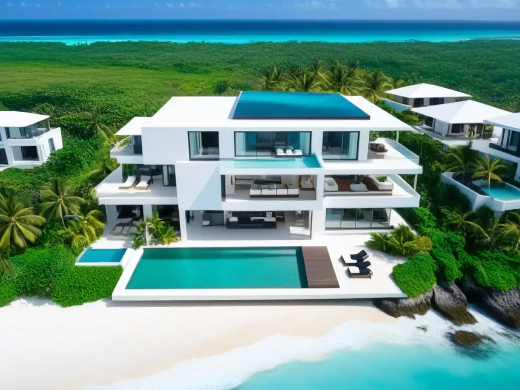 Propiedad de lujo en el Caribe: vista aérea impresionante Inversión en propiedades frente mar: Exclusiva propiedad frente al mar en el Caribe con vistas impresionantes