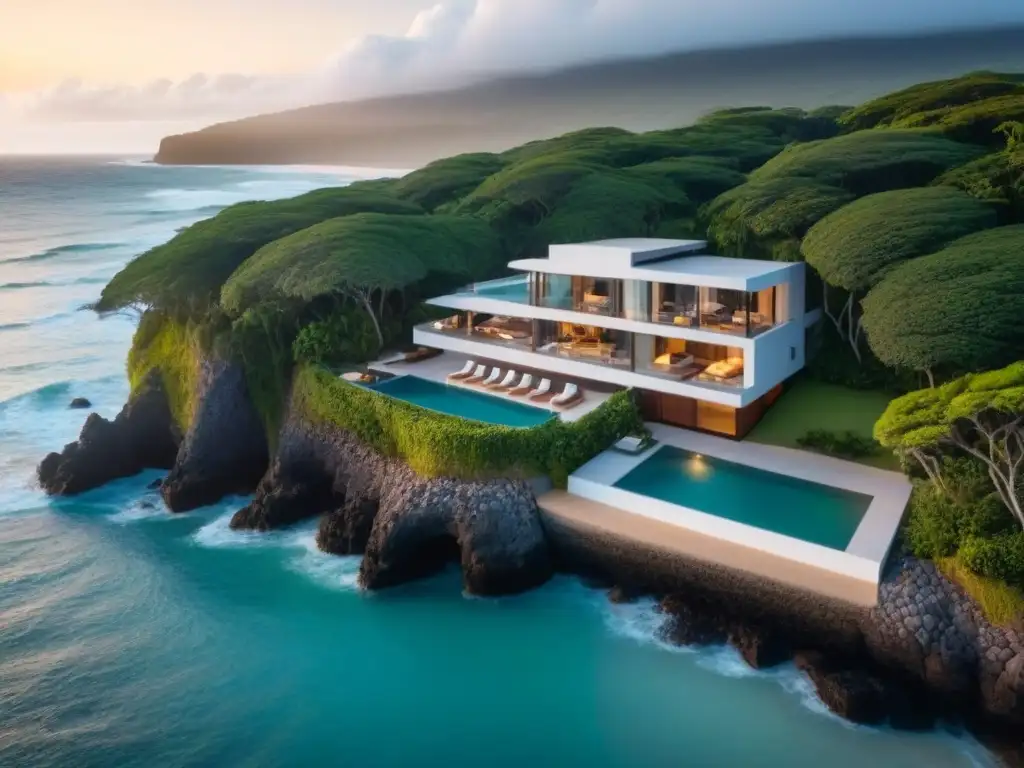 Propiedad de lujo frente al mar en Sudamérica: exclusividad costera Inversión en propiedades frente mar: Residencia de lujo con vista al mar y diseño moderno en Sudamérica