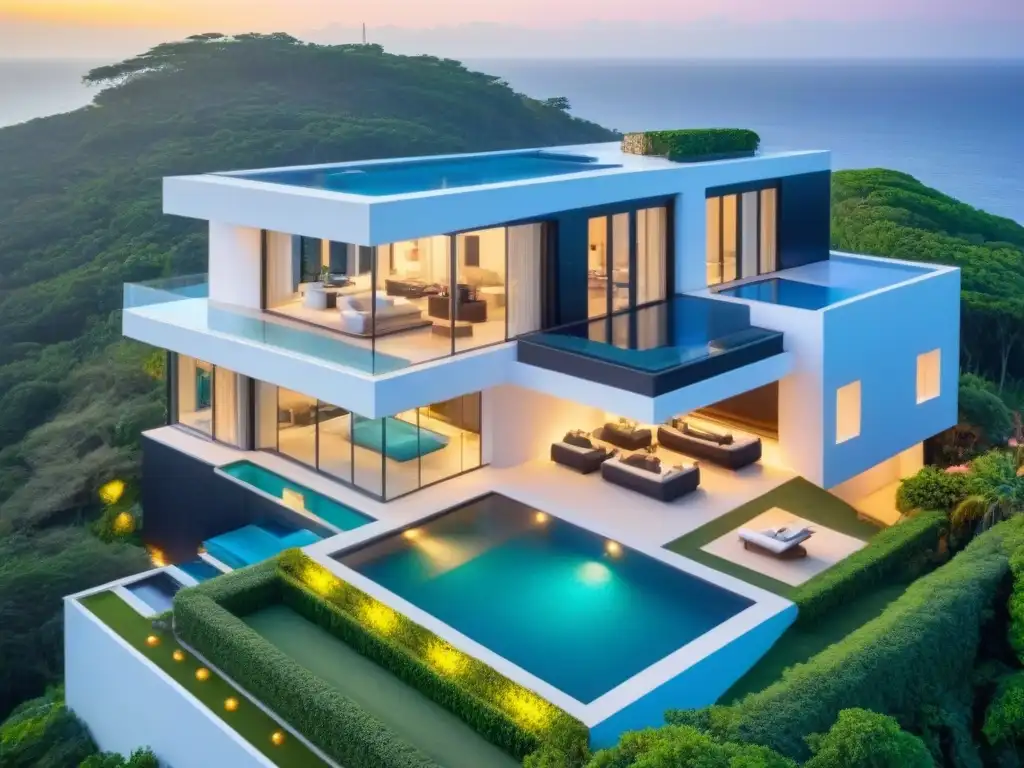 Propiedad de lujo en México: arquitectura contemporánea con vistas al mar Inversión en propiedades de lujo de alta gama en México: impresionante residencia contemporánea con vista al mar y piscina infinita