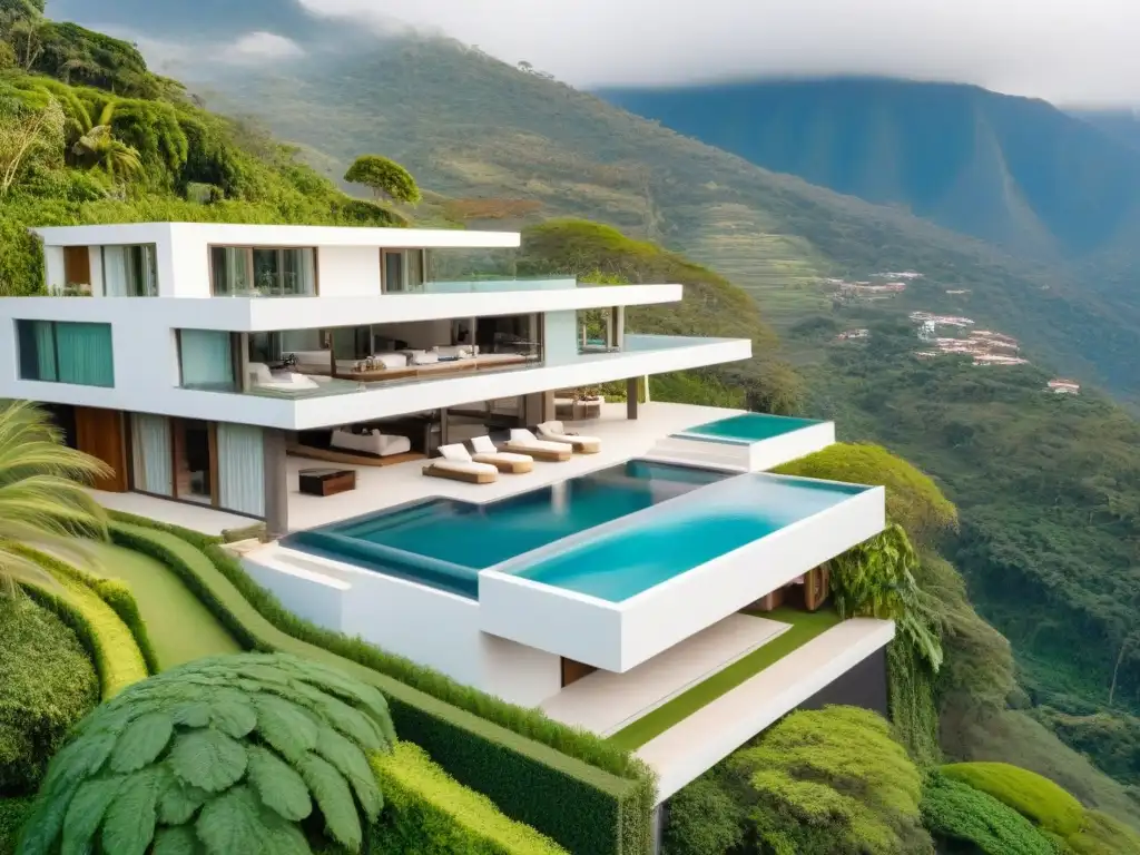 Esplendor en la naturaleza: Propiedad de lujo en Sudamérica Compra propiedades de lujo en Sudamérica: Exclusiva residencia con infinity pool y helipuerto, rodeada de exuberante naturaleza