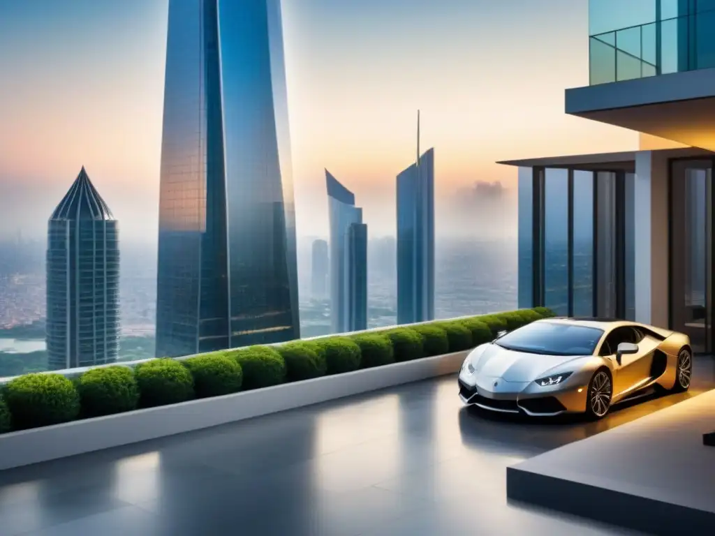 Edificio de lujo en ciudad emergente: opulencia y sofisticación Inversión en propiedades de lujo en mercados emergentes: Edificio moderno de lujo en ciudad emergente