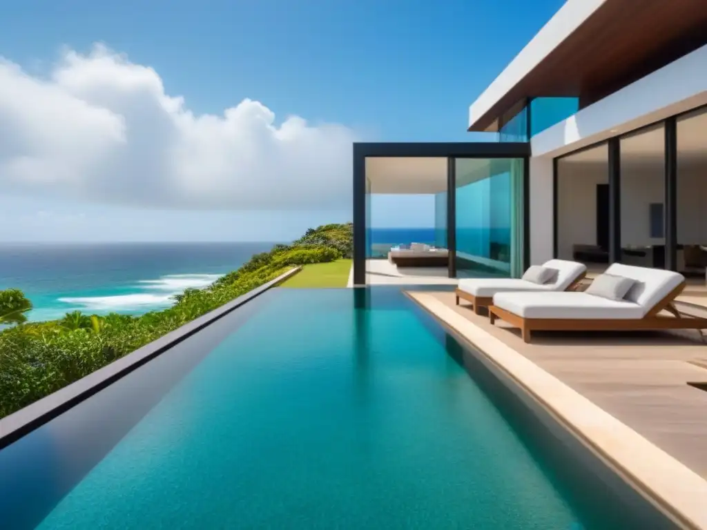 Villa de lujo en México: opulencia y exclusividad Inversión en propiedades de lujo: Villa moderna de lujo en México con diseño elegante y vistas panorámicas al mar