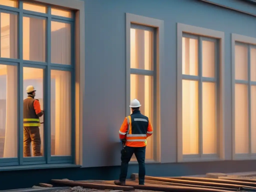 Restauración meticulosa de edificio histórico con tecnología moderna Inversión en restauración de propiedades: Restauradores modernos preservando con detalle la arquitectura histórica