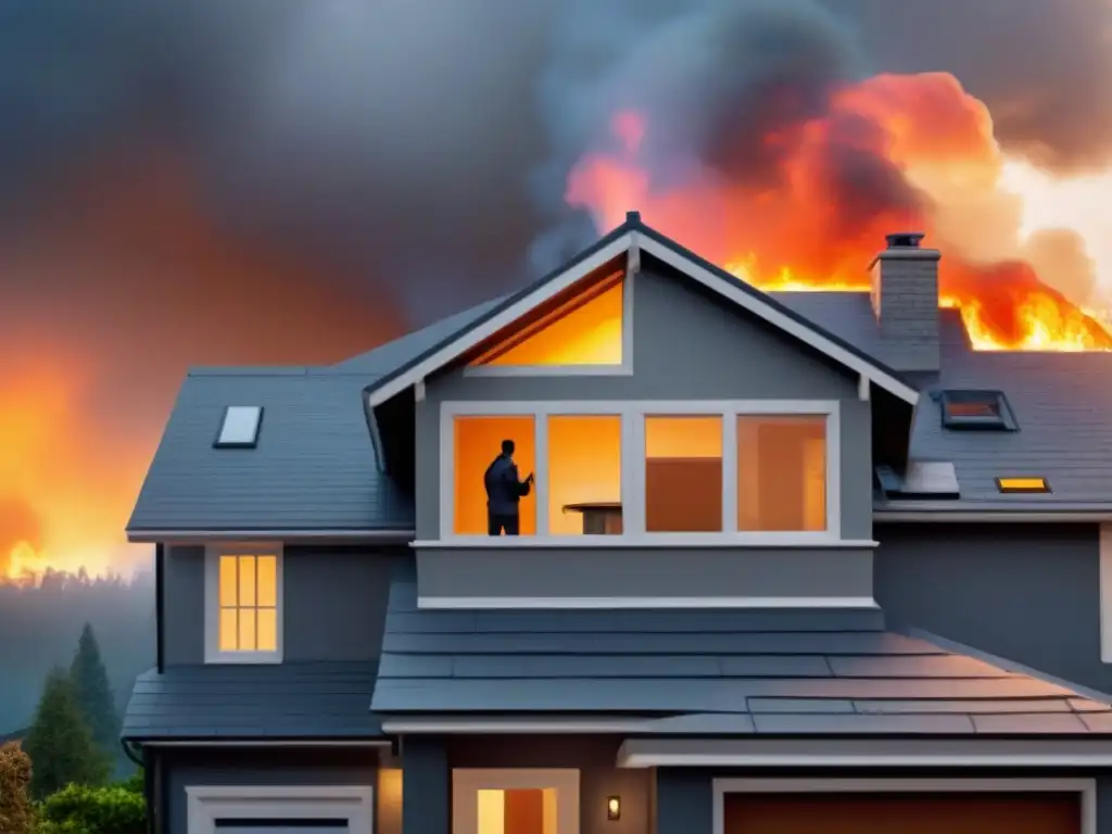 Inspección detallada del hogar: prevención de reclamos de seguro Un propietario revisa meticulosamente su casa para prevenir reclamaciones de seguros, mostrando determinación y enfoque