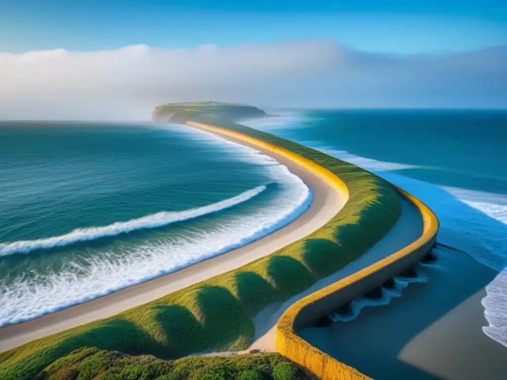 Innovador proyecto de ingeniería costera protege ciudad del mar Proyecto de conservación de estructuras costeras protegiendo una ciudad marítima de forma innovadora