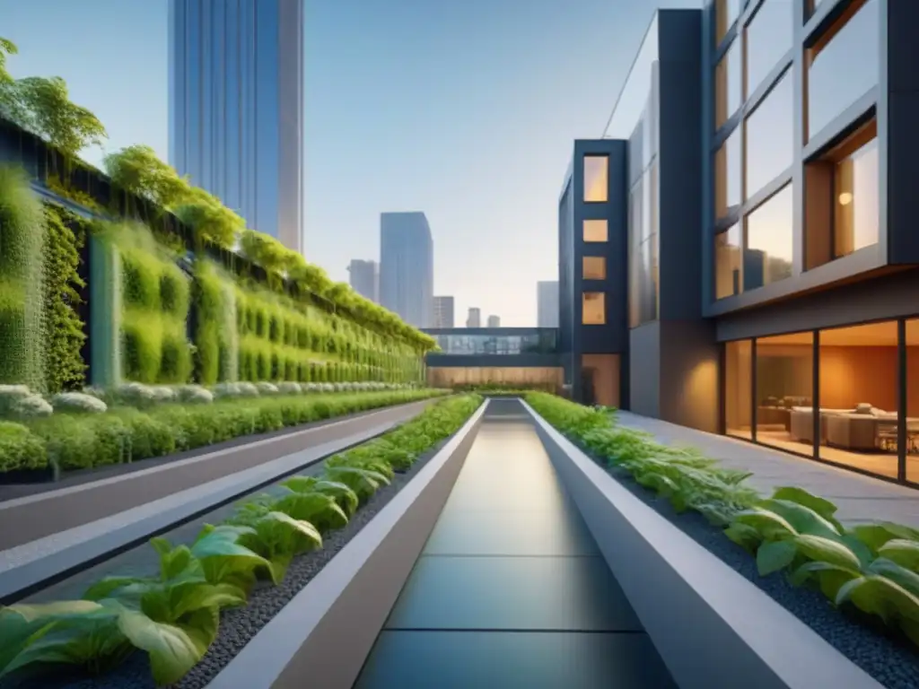Cityscape verde: diseño innovador y sostenible en acción Invertir en proyectos infraestructura verde: Ciudad sostenible con jardines verticales, paneles solares y edificios ecológicos futuristas