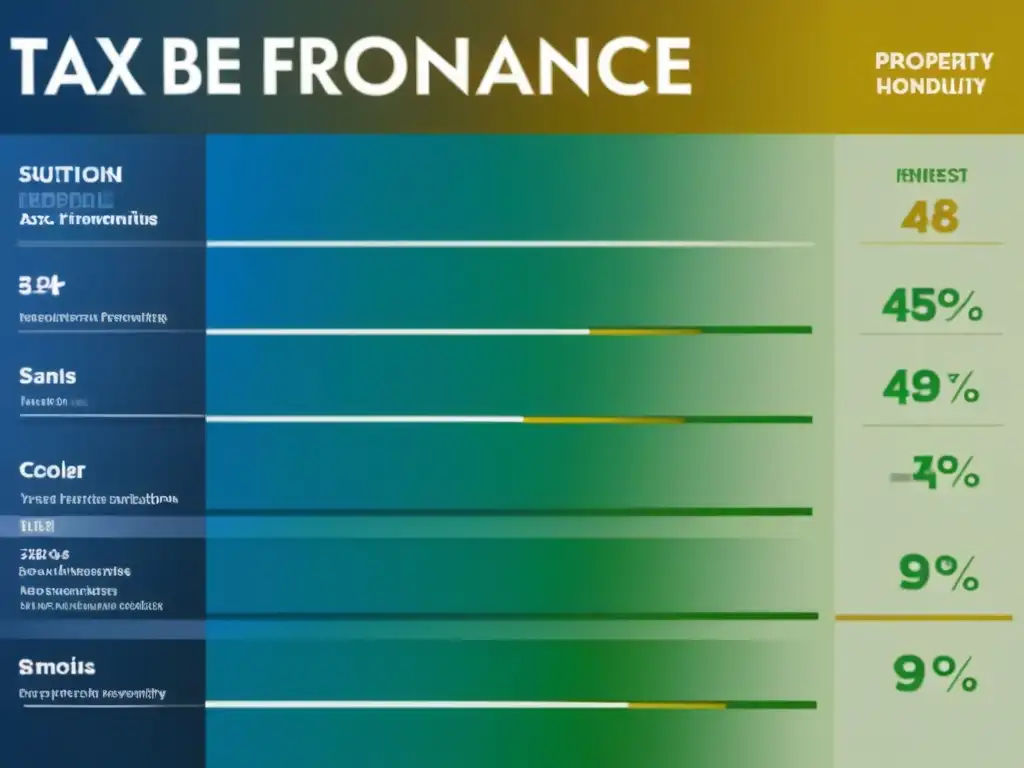Comparación de beneficios fiscales al refinanciar hipoteca vs Infografía de refinanciamiento inmobiliario con beneficios fiscales y ahorros potenciales, diseño moderno en tonos azules y verdes con toques de oro