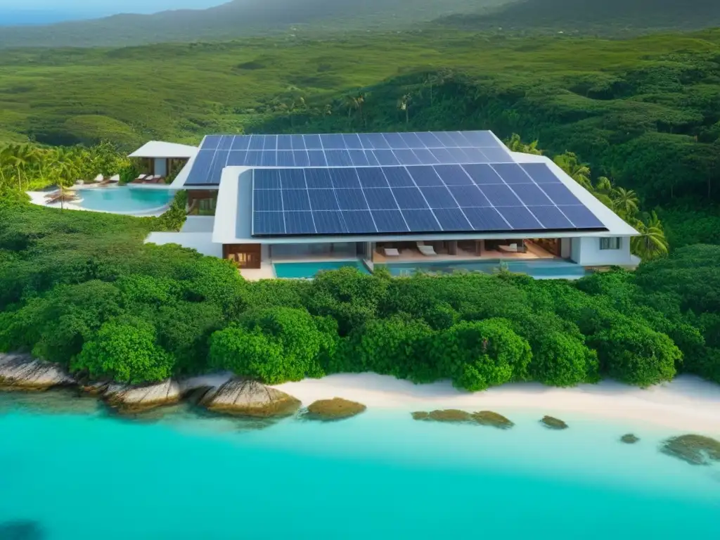 Resort ecológico en el Caribe: lujo sostenible entre la naturaleza Un refugio ecoamigable en el Caribe: arquitectura innovadora y actividades sostenibles