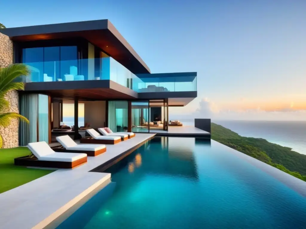 Residencia de lujo en acantilado con vista al Pacífico en México Residencia de lujo en acantilado con vista al mar en México, seguridad compradores propiedades lujo México