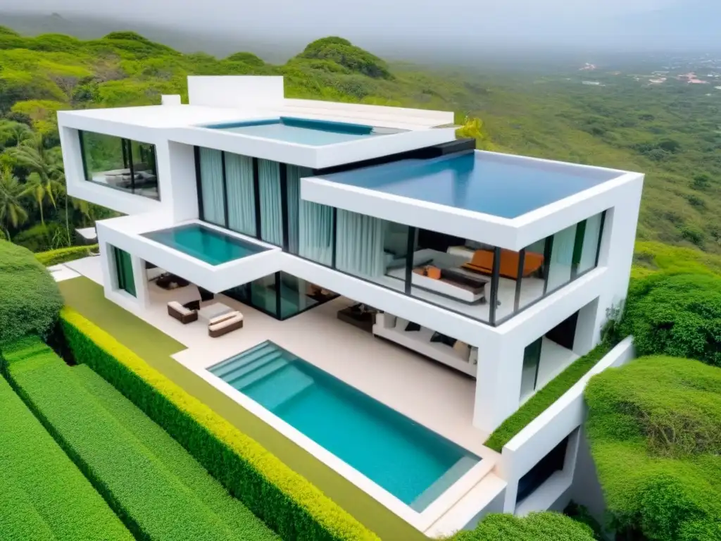 Propiedad de lujo ultramoderna en México: diseño elegante y sofisticado Residencia de lujo en México con diseño moderno y elegante, rodeada de exuberante vegetación