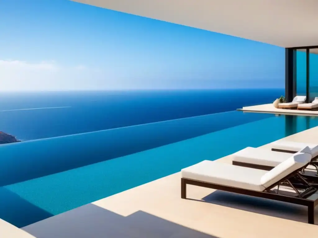 Exclusivo penthouse de lujo con vistas al mar en España Residencia de lujo frente al mar Mediterráneo con piscina infinita y diseño elegante
