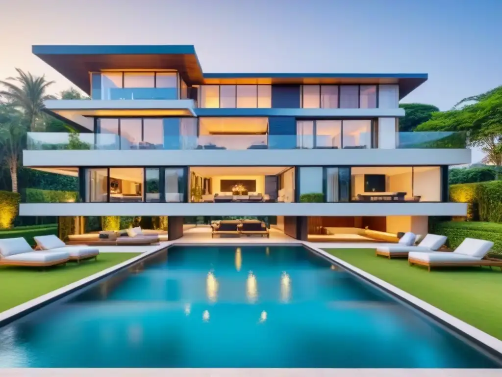 Residencia de lujo ecoconsciente: diseño sostenible y opulencia Residencia de lujo moderna con diseño ecológico en mercados emergentes propiedades alta gama