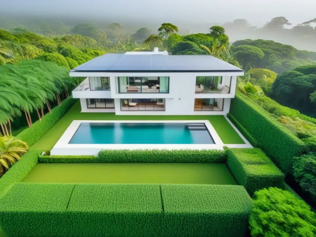 Espléndida mansión de lujo en entorno natural exclusivo Residencia de lujo moderna rodeada de exuberante vegetación y una piscina reluciente