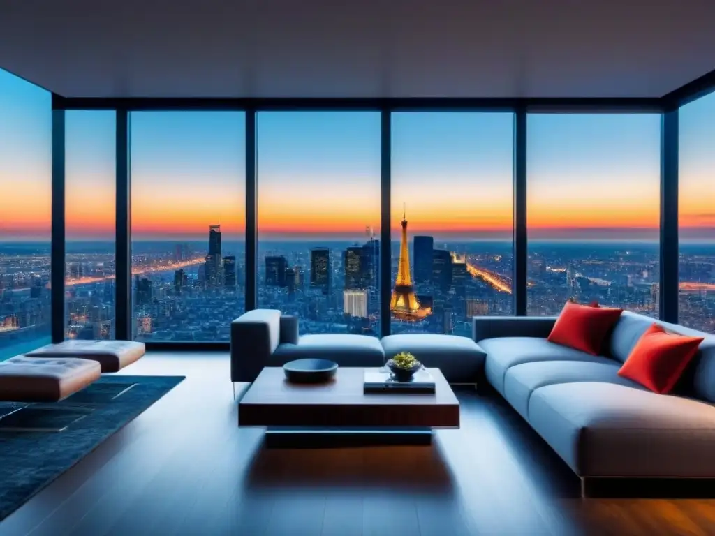 Penthouse de lujo con vista panorámica en la ciudad Residencia de lujo en un penthouse moderno con vista a la ciudad, perfecta para mercados emergentes propiedades lujo