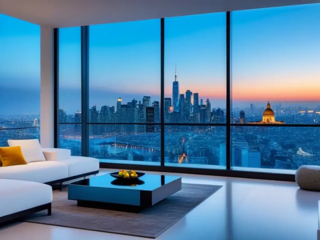 Penthouse de lujo con vistas panorámicas y diseño contemporáneo Residencia de lujo con vistas panorámicas a la ciudad, amueblada con estilo contemporáneo