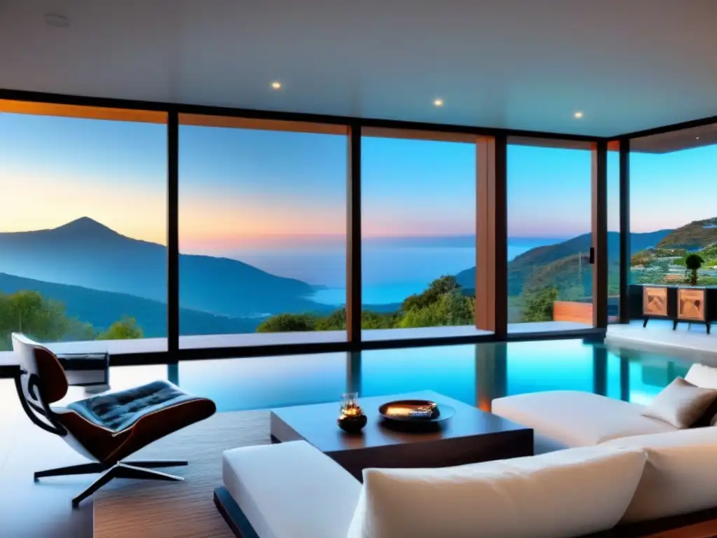 Residencia de lujo con vista a la montaña: sofisticación y relax Residencia vacacional moderna de lujo con vistas a la montaña y elegante diseño interior